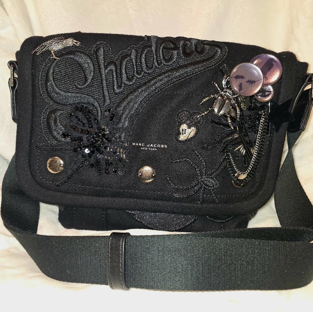 Marc Jacobs Black Crossbody Bag with Embellishments